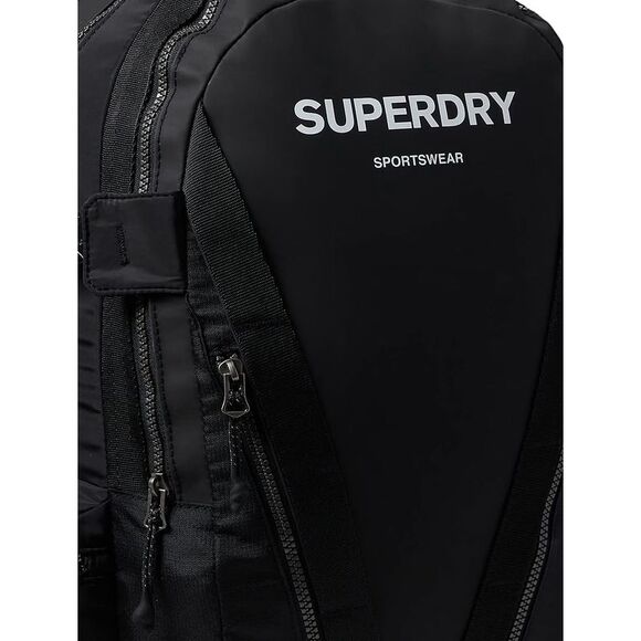 Superdry Mens Mountain Tarp Graphic Backpack Black/Optic - NWT - Picture 5 of 8